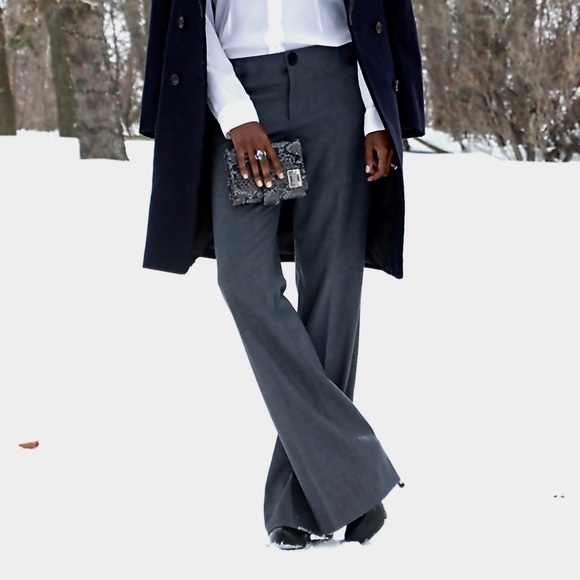 Veronica Beard Pants - Veronica Beard Wide Leg Grey Pants